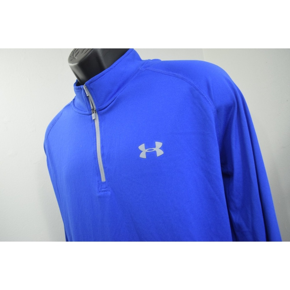 Under Armour Golf Jacket Blue 1/4 Zip HeatGear Loose Performance Mens Size XL